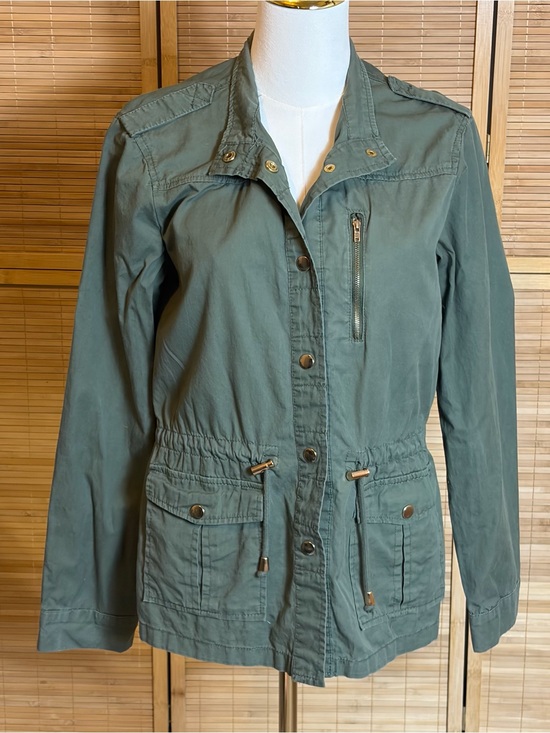 Seventeen Jackets & Blazers - Olive Green Women's Utility Cargo Jacket M Drawstring Waist Military